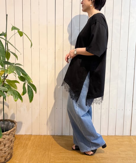 【CLOCHE】　レースドッキングカットソー　612-85765