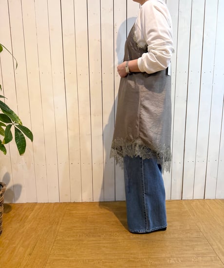 【CLOCHE】アシンメトリーレースキャミワンピース　　652-85711