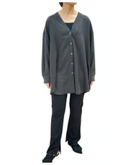 チュニック丈とろみシャツ