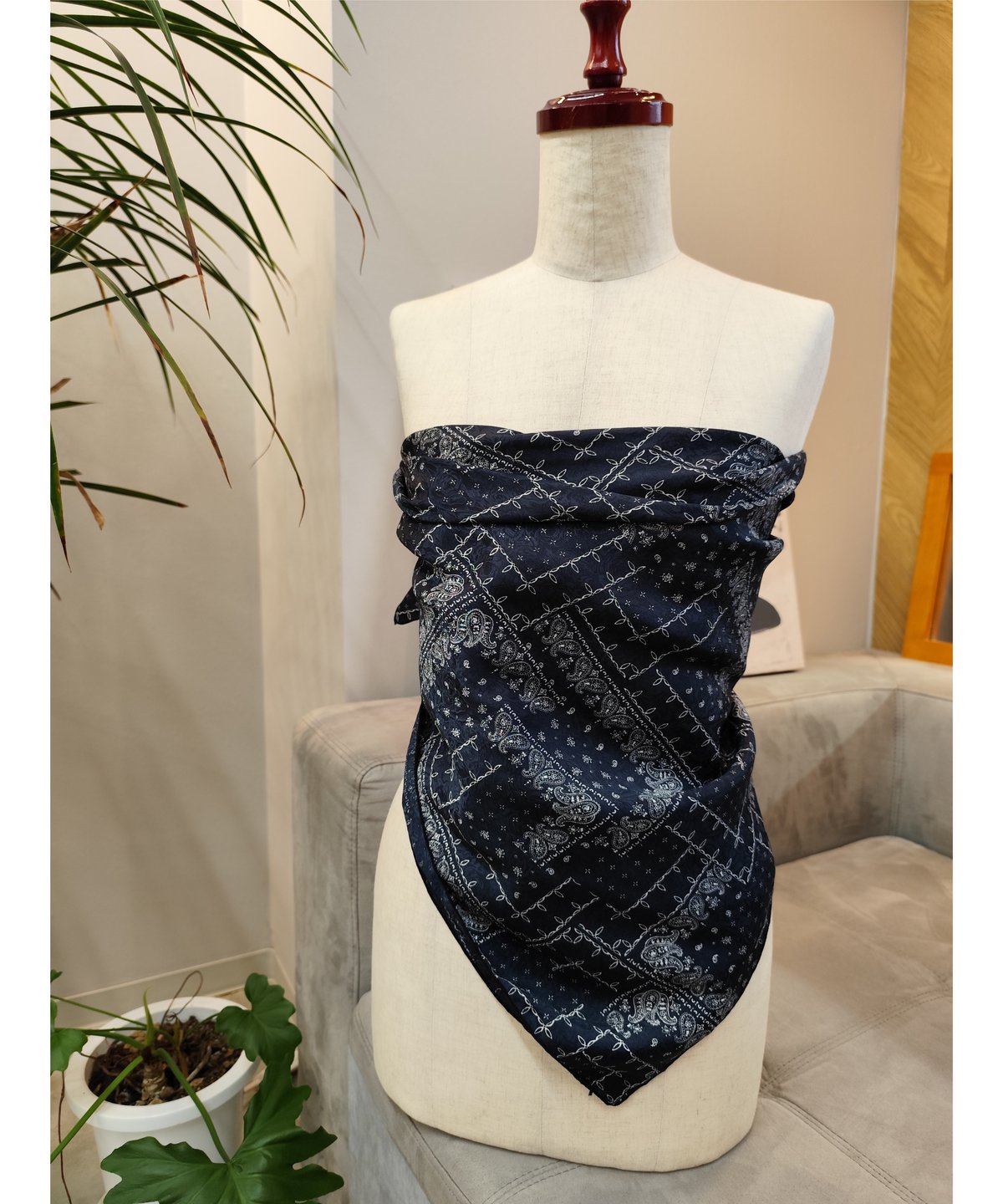 アトリエブルージュ │ジャガードペイズリー柄スカーフ 37SZ-34 | TO