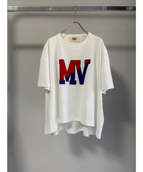 MARGAUX VINTAGE｜MV red/blue logo-TEE