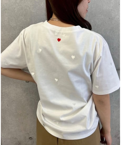 ROSIEE┃ハート刺繍Ｔシャツ