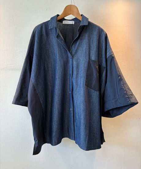 BLANC basque┃異素材MIXデニムシャツ