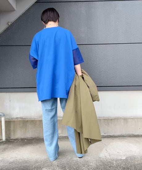 MONiLE｜袖メッシュオーバーT