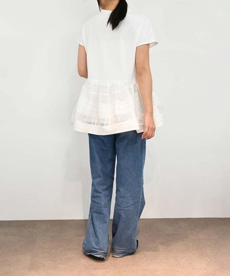 TORRZZO DONNA】 カット×シアーフレアブラウス 6267-390 | TO