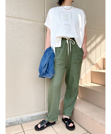cafune │  コットンリネンテーパードパンツ