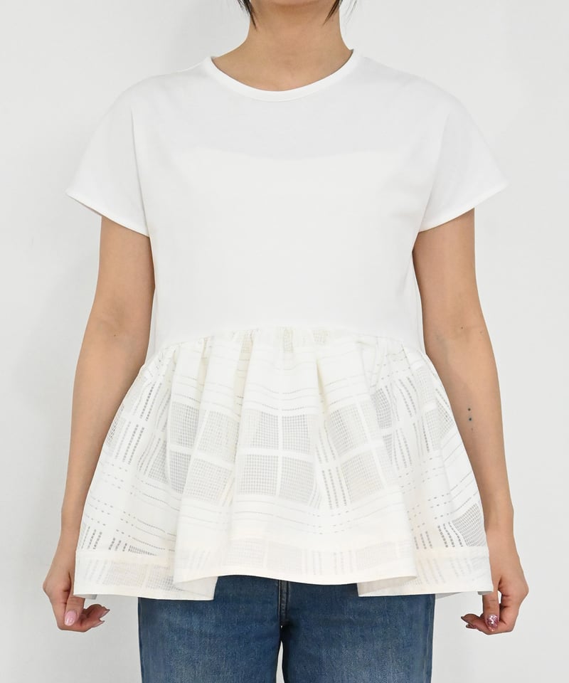 TORRZZO DONNA】 カット×シアーフレアブラウス 6267-390 | TO