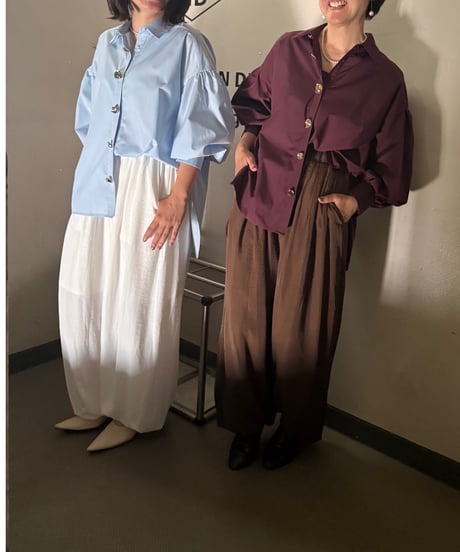【TORRZZO DONNA】ビジューギャザーブラウス　6269-513