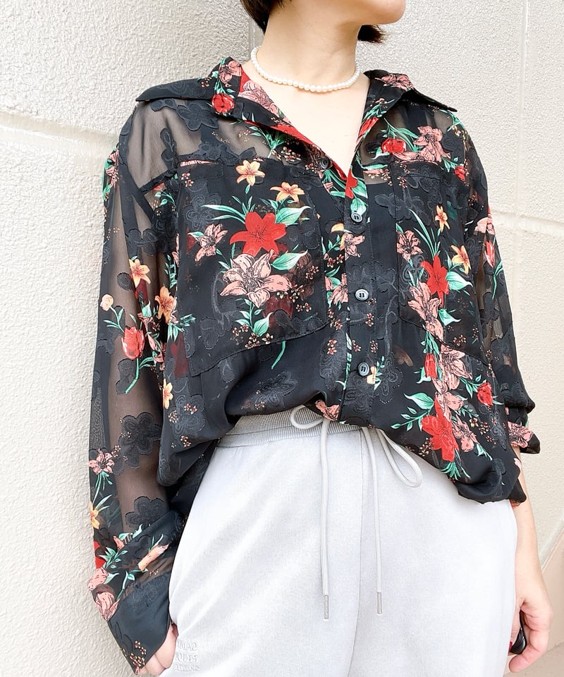 マルゴーヴィンテージ 花柄ブラウス マルゴーヴィンテージ 花柄ブラウス