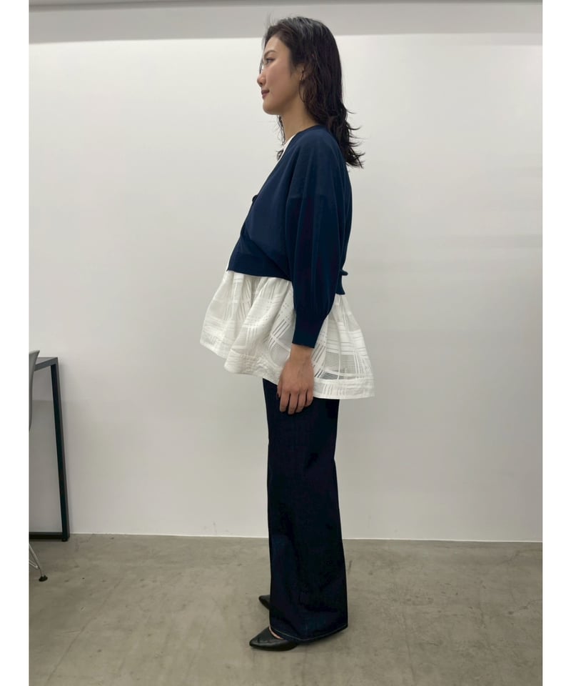 TORRZZO DONNA】 カット×シアーフレアブラウス 6267-390 | TO