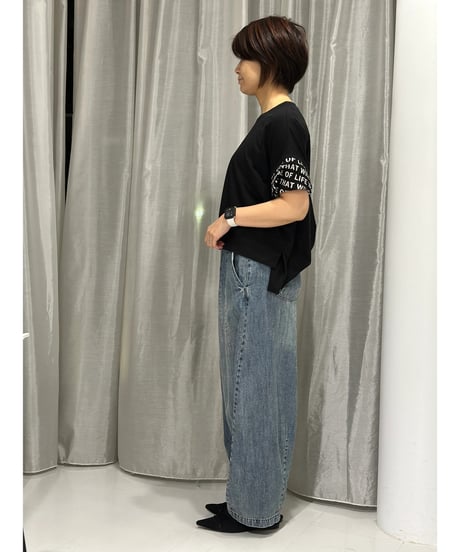 ayane｜麻混デニムバレルレッグパンツ