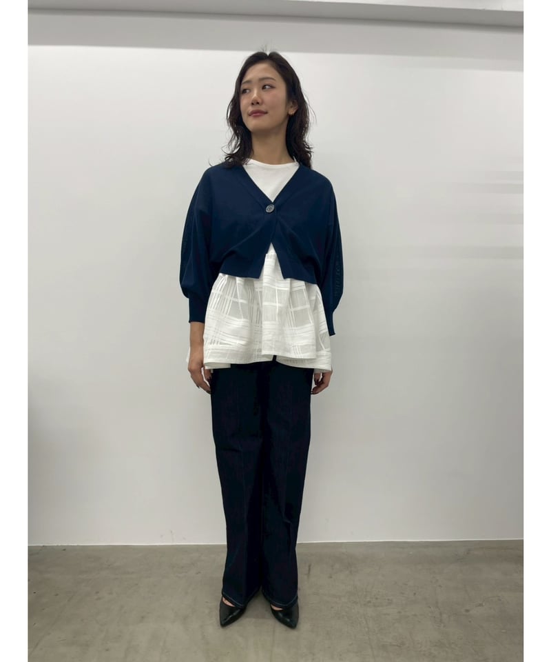 TORRZZO DONNA】 カット×シアーフレアブラウス 6267-390 | TO