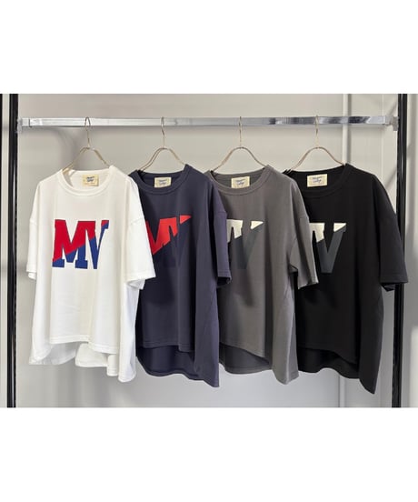MARGAUX VINTAGE｜MV red/blue logo-TEE