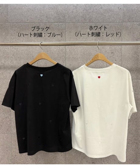 ROSIEE┃ハート刺繍Ｔシャツ