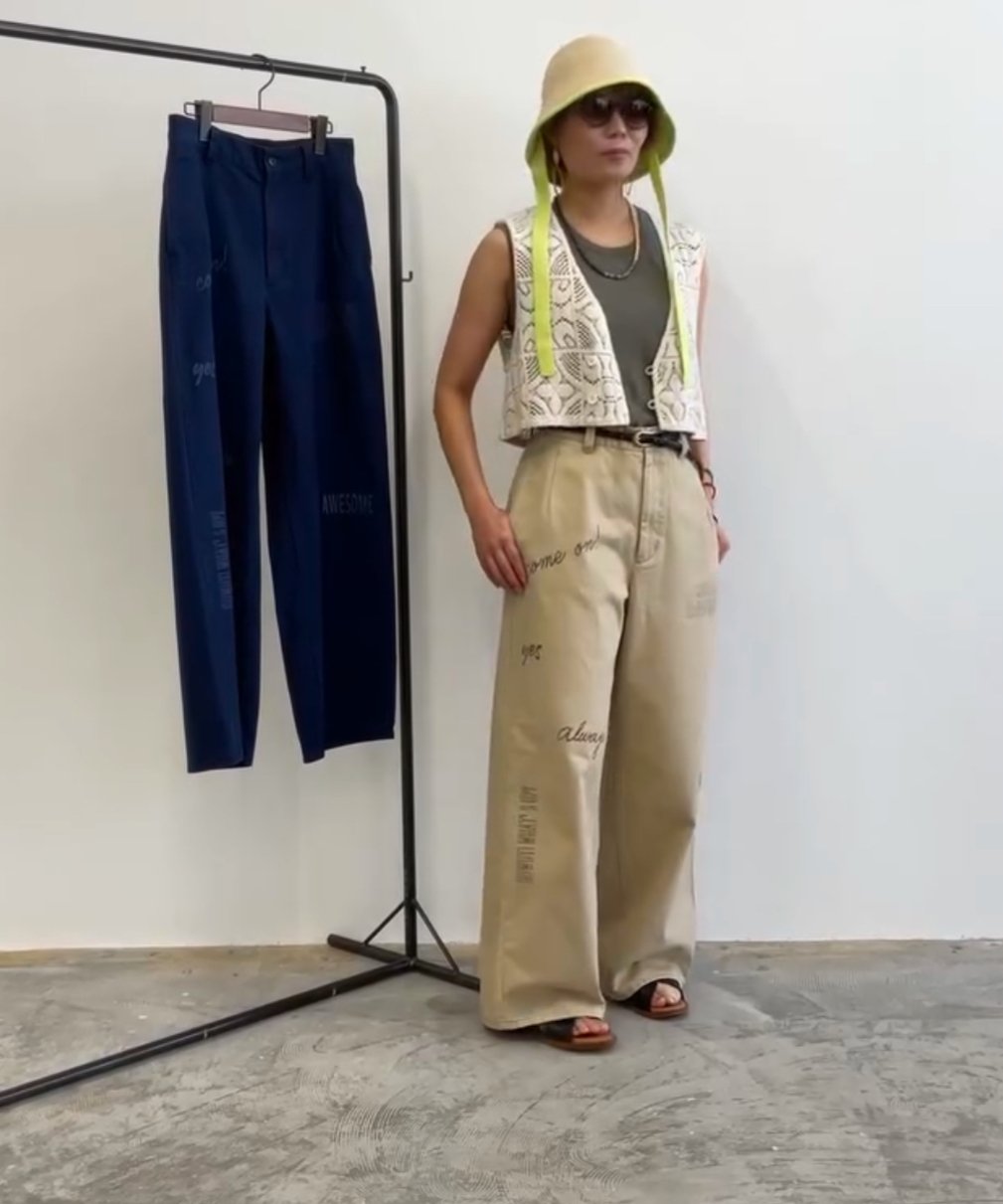 新品　LE MÉLANGE ベージュ チノパン Le Mélange │ コットンツイルチノパン 8523507 | TO