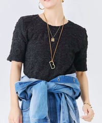 TORAZZO DONNA │  ジャガード半袖トップス