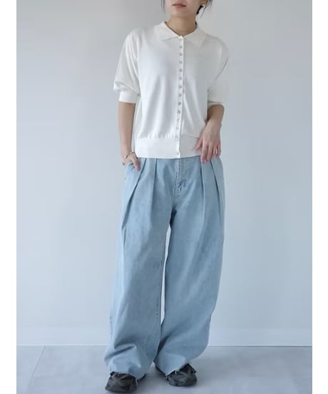 Lilly Lynque │  シルクコットンポロカーデ