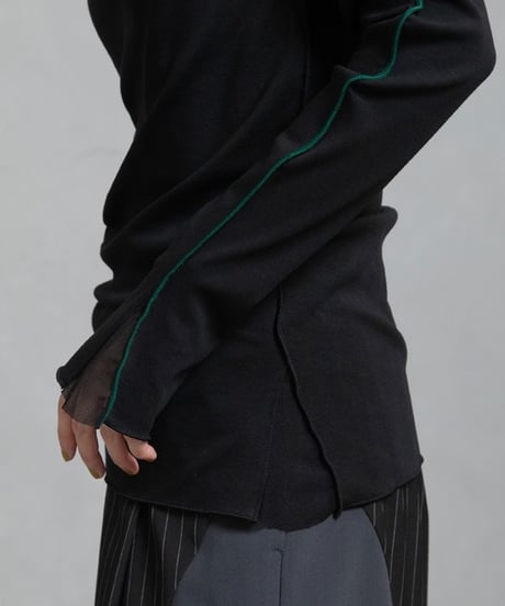 MARECHAL TERRE | リブチュールトップス