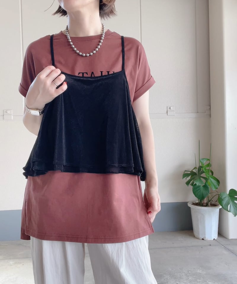 Anna Kerry メッシュベロアキャミソール 楽天市場】【AnnaKerryアンナケリー27242906】メッシュベロア