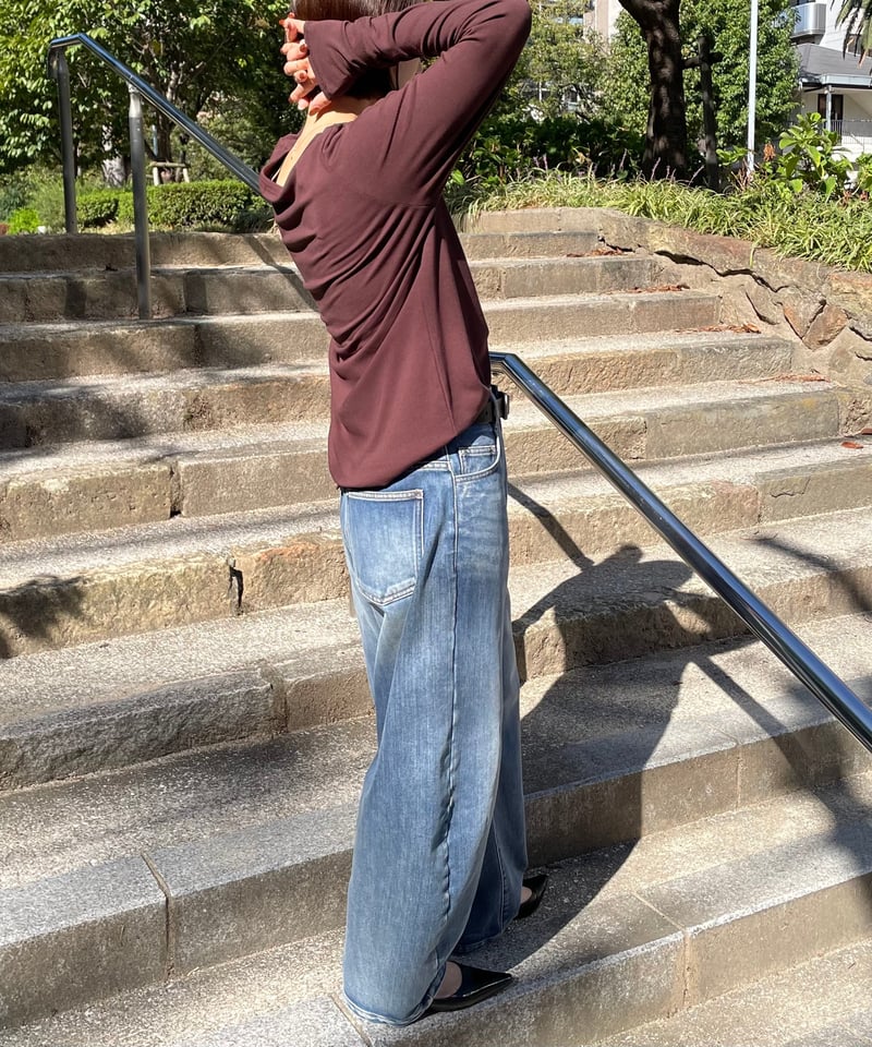 ご予約即納】アンナケリー│裏起毛モロッコデニムパンツ 68254602 | TO