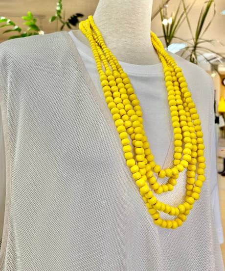 MARGAUX VINTAGE┃木製ビーズネックレス