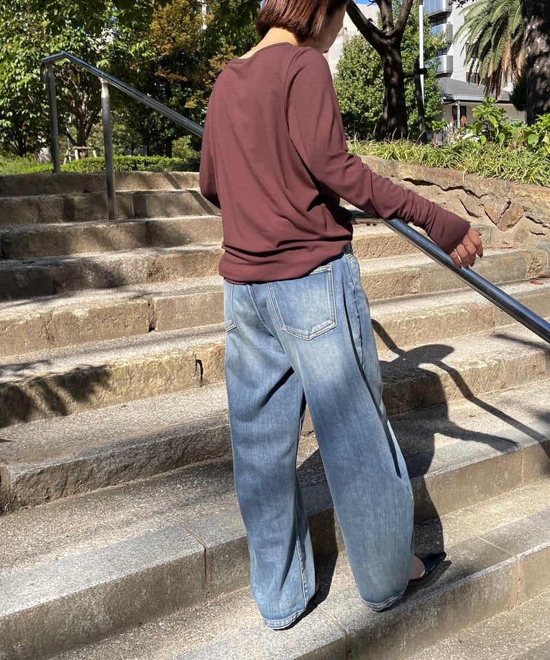 ご予約即納】アンナケリー│裏起毛モロッコデニムパンツ 68254602 | TO