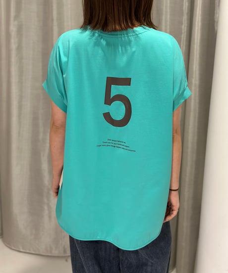 ayane｜フレンチスリーブバックロゴフレンチスリーブバックロゴTシャツ
