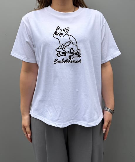 ROSIEE｜フレンチブルドッグコード刺繍Tシャツ