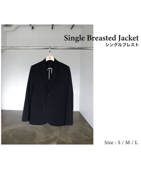 《BOYSHE Cool Summer Suit》シングルブレスト＆スリムスラックス【セットアップ】ブラック