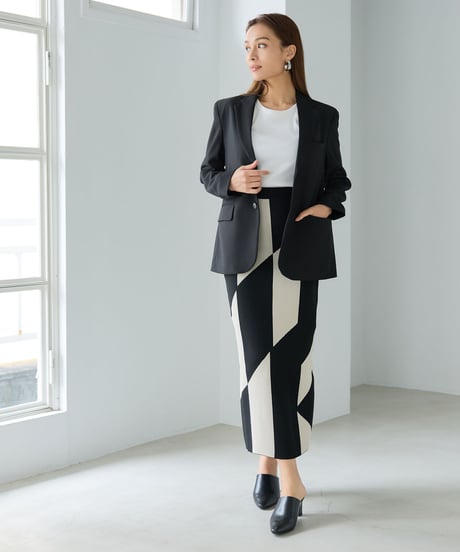《BOYSHE Basic Suit》シングルブレスト＆スリムスラックス【セットアップ】ブラック