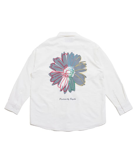 《BOYSHE original》ひまわり刺繍シャツ【2 color】