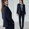 《BOYSHE Stripe Suit》シングルブレスト＆スリムスラックス【セットアップ】ストライプ ネイビー