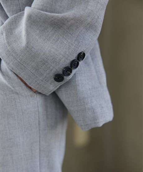 《BOYSHE Cool Summer CHECK Suit》シングルブレスト＆スリムスラックス【セットアップ】グレー