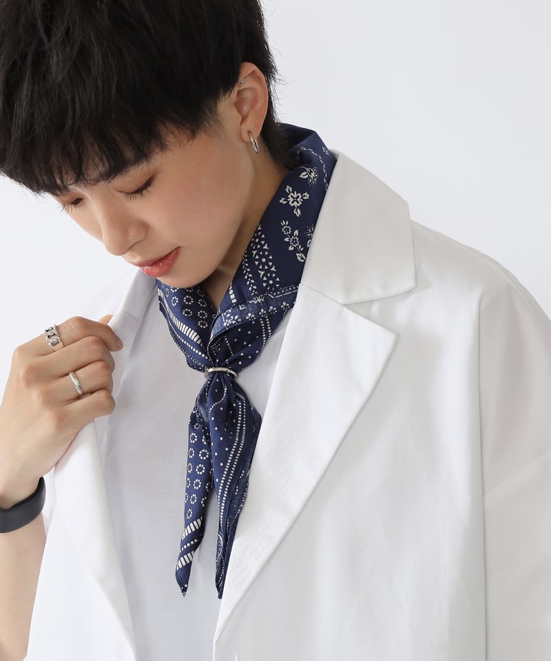 バンダナ柄 四角スカーフ / スカーフリング付【4 color】 | BOYSHE