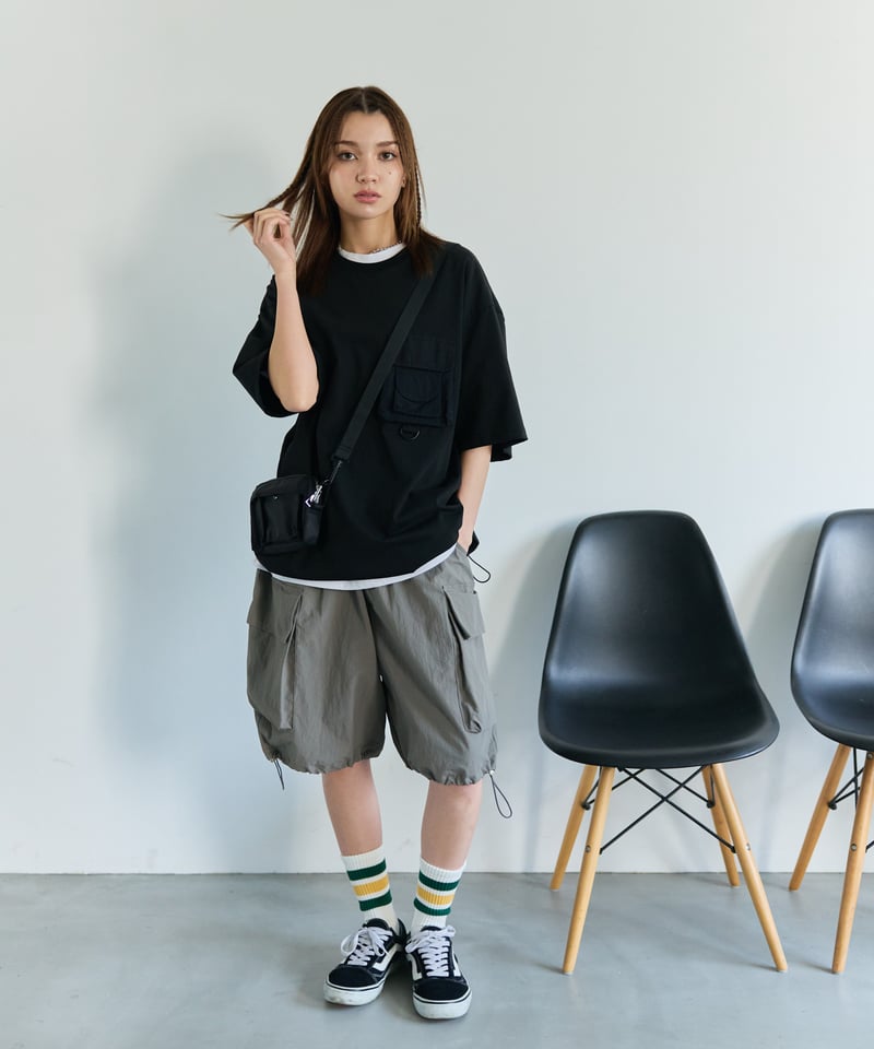 人気【LOOKPL】カイパーハーフバミューダナイロンカーゴ半ズボン ナイロン バミューダカーゴ ハーフパンツ【4 color】 | BOYSHE