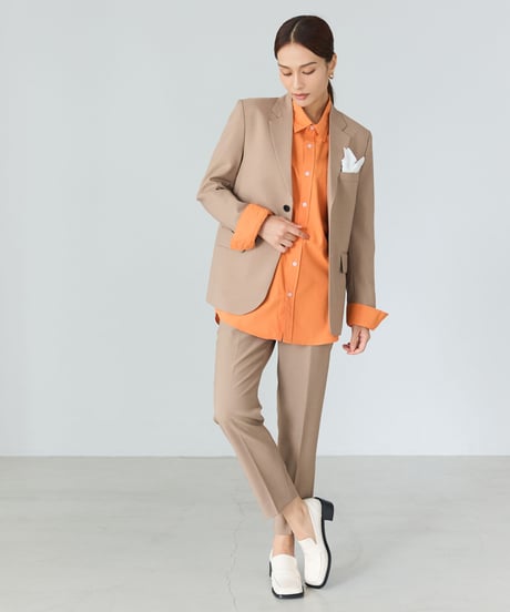 《BOYSHE Basic Suit》シングルブレスト＆スリムスラックス【セットアップ】ベージュ