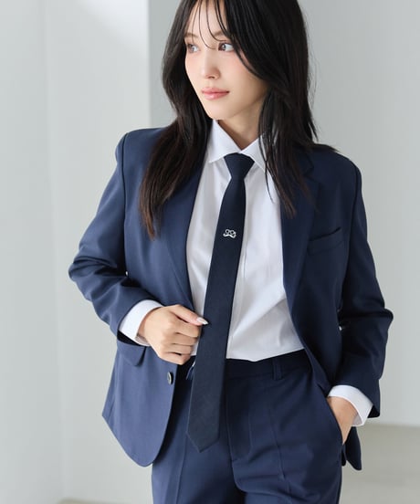 《BOYSHE Basic Suit》シングルブレスト＆スリムスラックス【セットアップ】ネイビー