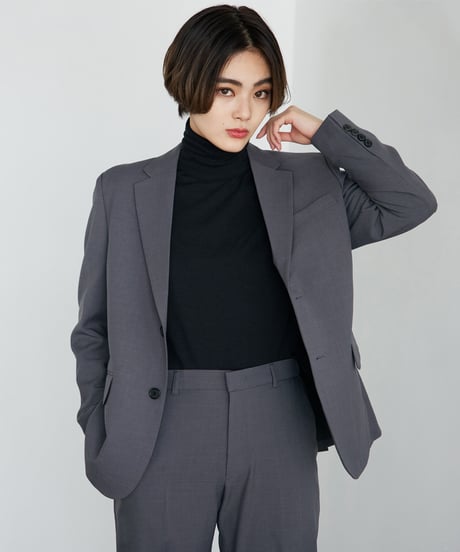 《BOYSHE Basic Suit》シングルブレスト＆スリムスラックス【セットアップ】グレー