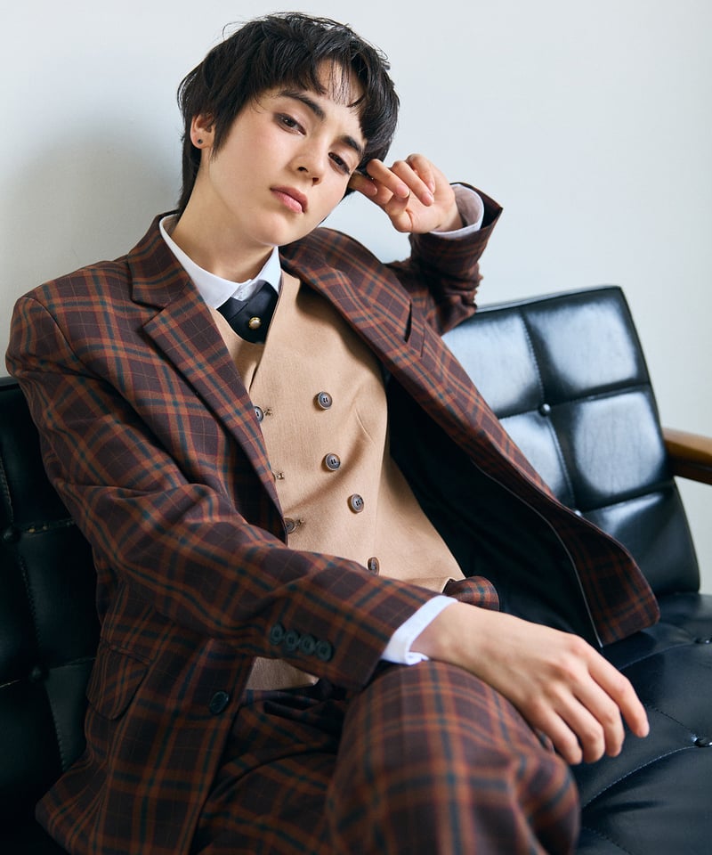 人気の雑貨がズラリ! BOYSHE Suit》シングルブレスト&スリムスラックス Check 服&ファッション小物
