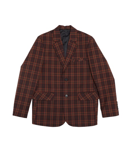 《BOYSHE Check Suit》シングルブレスト＆スリムスラックス【セットアップ】ブラウン