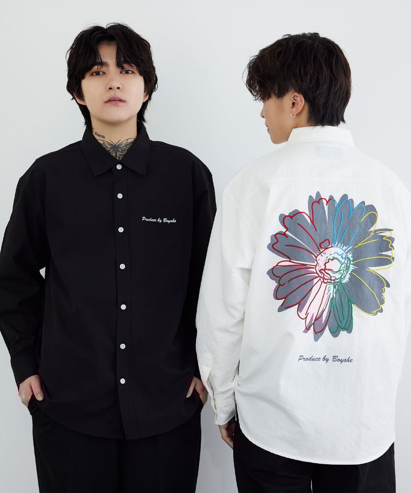 BOYSHE original》ひまわり刺繍シャツ【2 color】 | BOYSHE BOYSHE original》ひまわり刺繍シャツ【2 color】 | BOYSHE