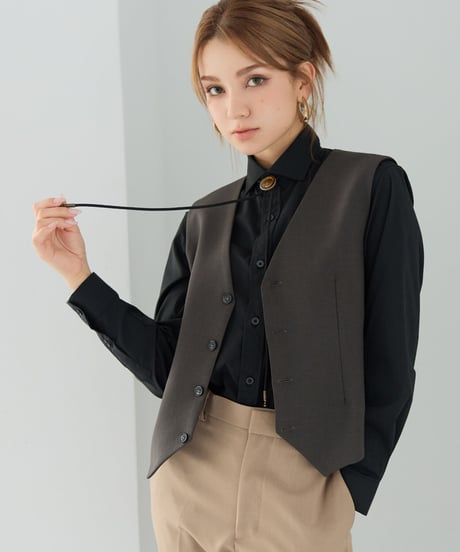 《BOYSHE original》ノーカラーベスト【2 color】【3 size】