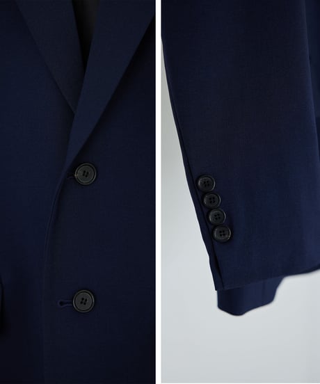 《BOYSHE Basic Suit》シングルブレスト＆スリムスラックス【セットアップ】ネイビー