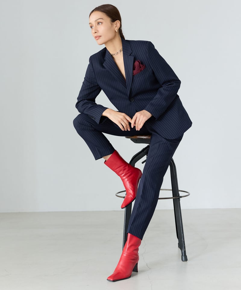 BOYSHE Stripe Suit》シングルブレスト＆スリムスラックス