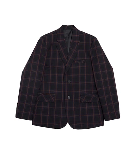 《BOYSHE Check Suit》シングルブレスト＆スリムスラックス【セットアップ】ネイビー