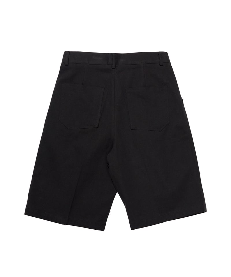 ツータック ワイド ハーフパンツ ブラック | BOYSHE ツータック ワイド ハーフパンツ ブラック | BOYSHE