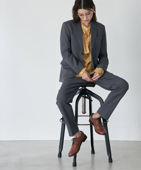 《BOYSHE Basic Suit》シングルブレスト＆スリムスラックス【セットアップ】グレー
