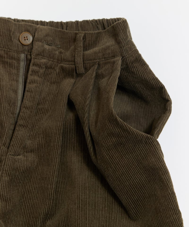 ツータック コーデュロイ ワイドパンツ【3 color】 | BOYSHE