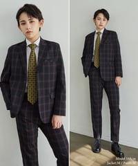 《BOYSHE Check Suit》シングルブレスト＆スリムスラックス【セットアップ】ネイビー