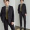 《BOYSHE Check Suit》シングルブレスト＆スリムスラックス【セットアップ】ネイビー